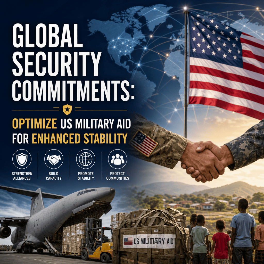 Illustration of Global Security Commitments: Optimize US Military Aid for Enhanced Stability