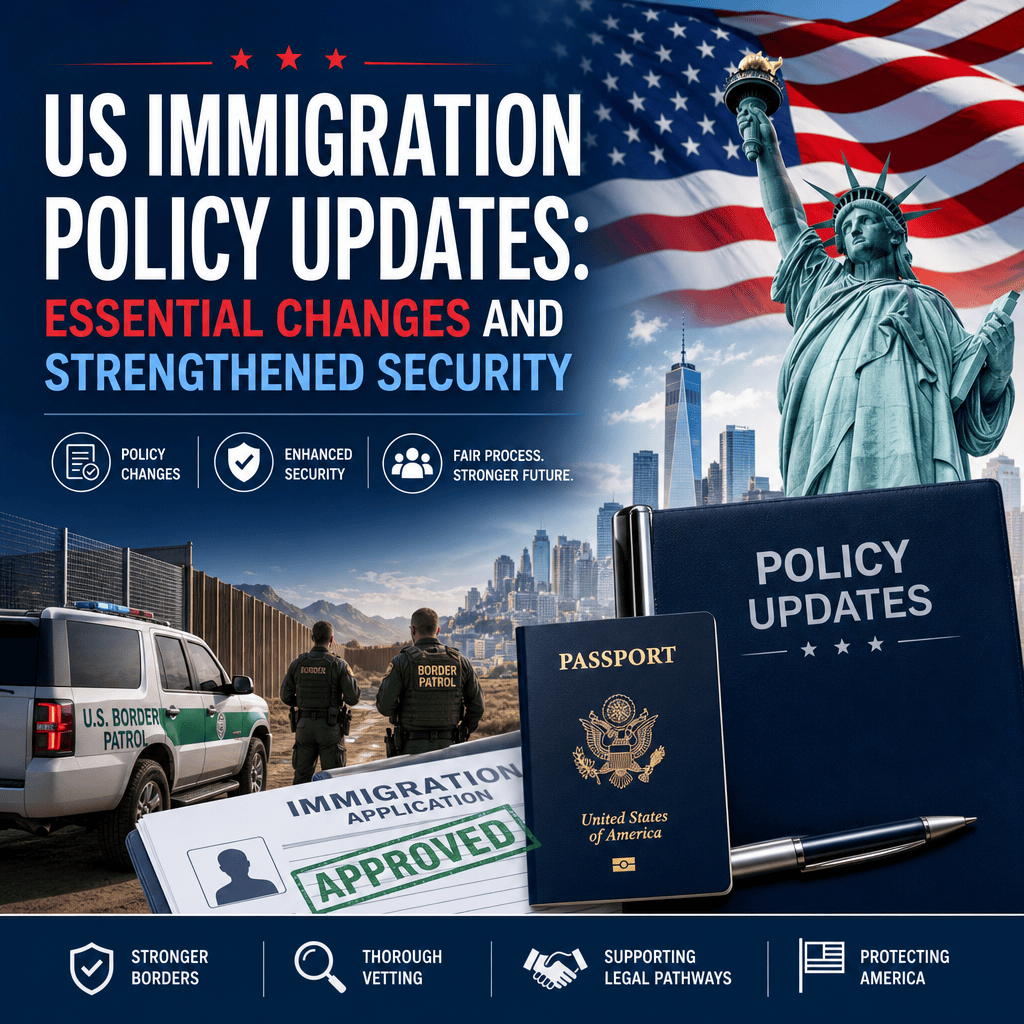 Illustration of US Immigration Policy Updates: Essential Changes and Strengthened Security
