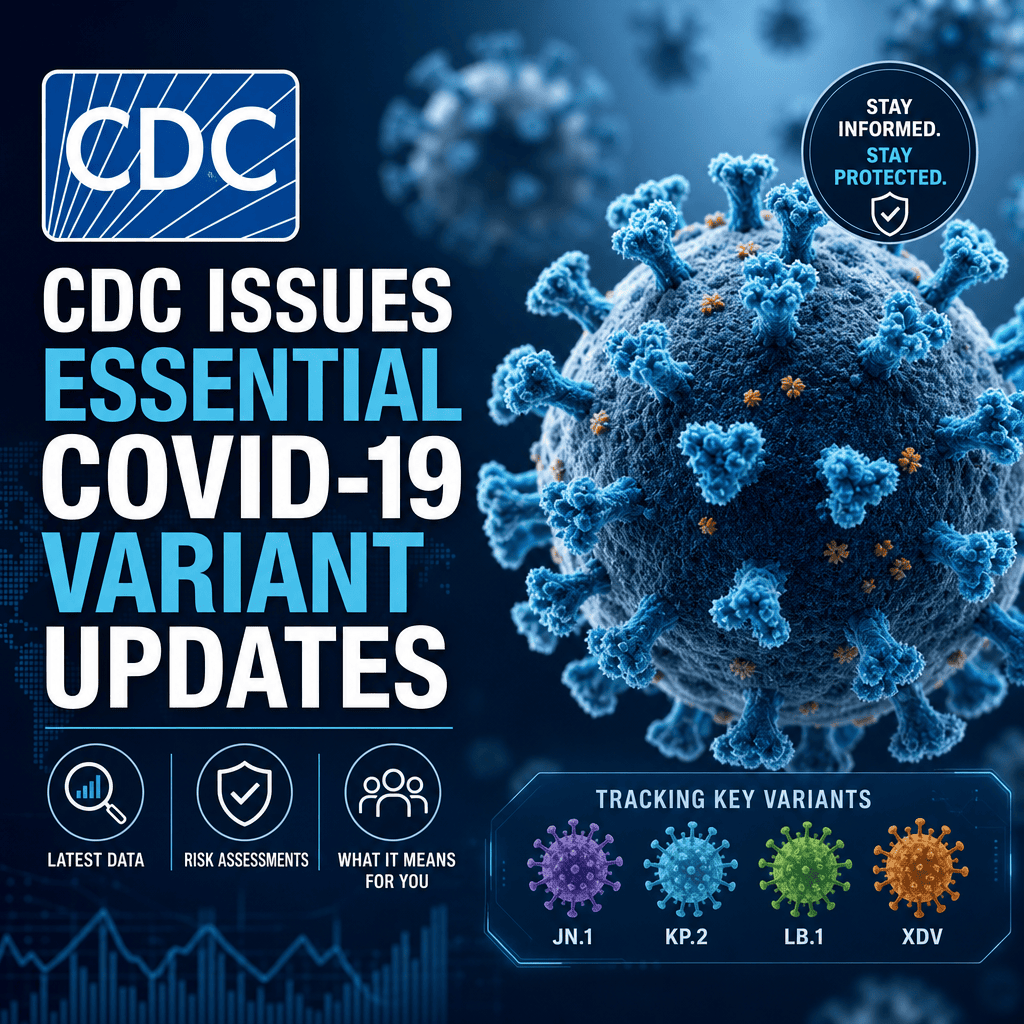 Illustration of CDC Issues Essential COVID-19 Variant Updates