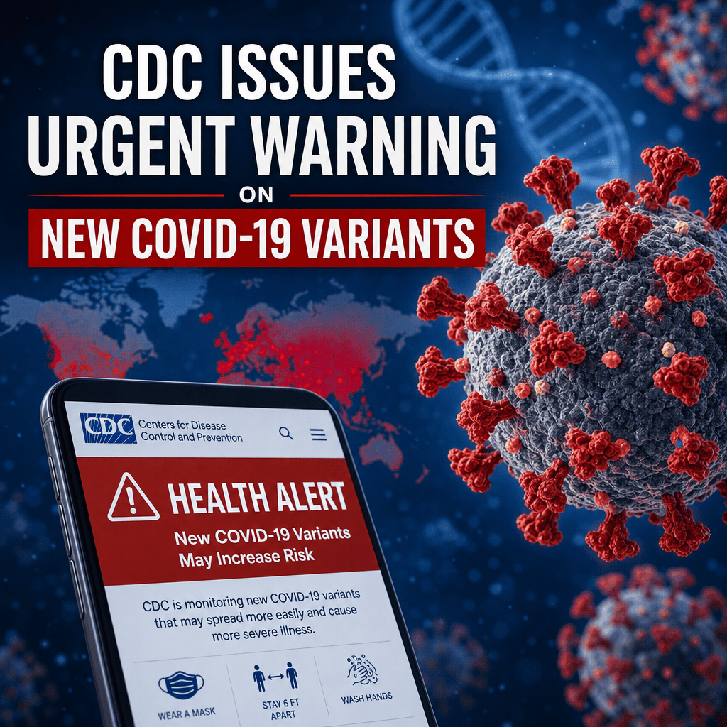 Illustration of CDC Issues Urgent Warning on New COVID-19 Variants