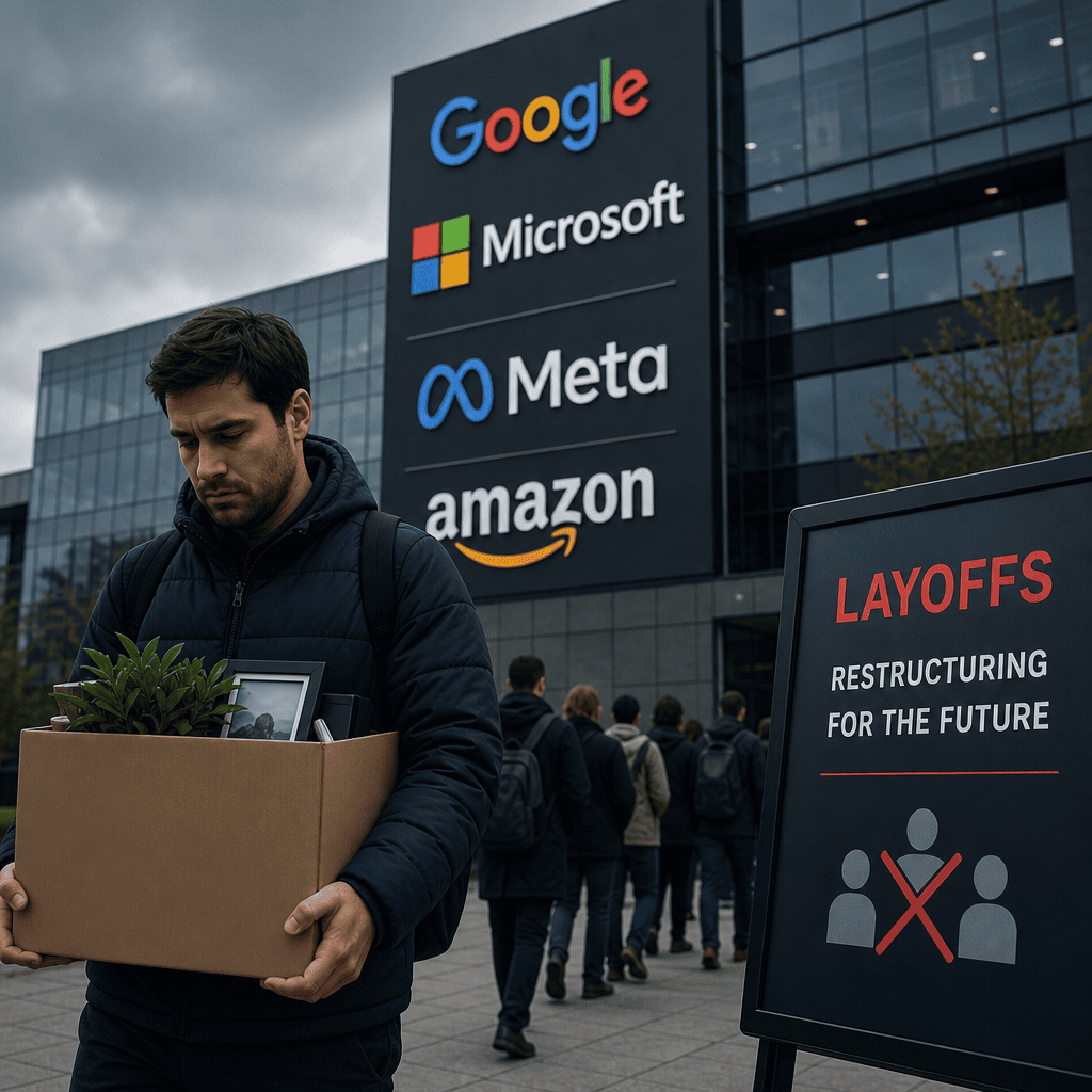 Additional Illustration of Tech Titans Face Mass Layoffs Amid Restructuring