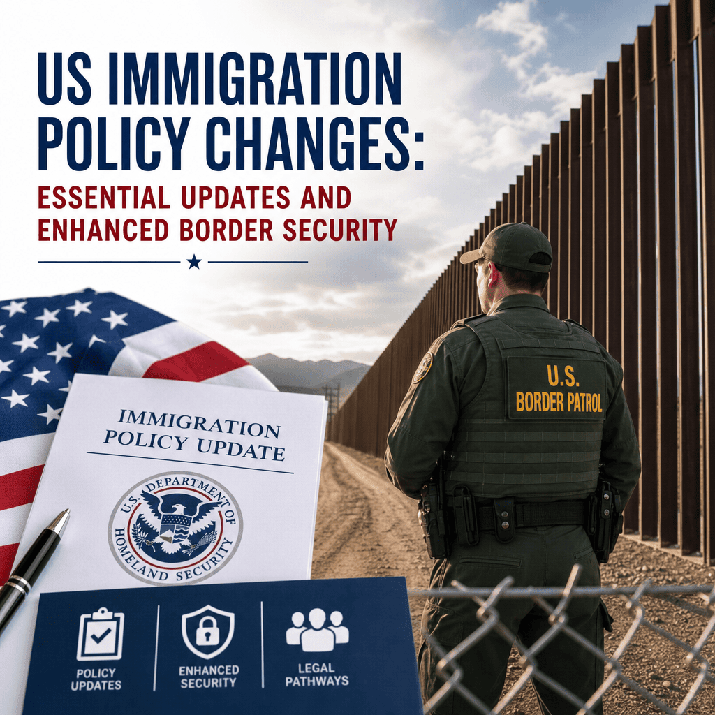Illustration of US Immigration Policy Changes: Essential Updates and Enhanced Border Security