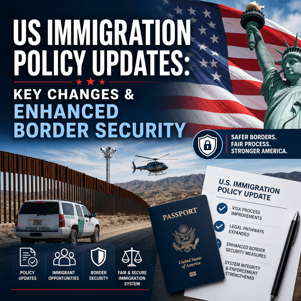 Illustration of US Immigration Policy Updates: Key Changes & Enhanced Border Security