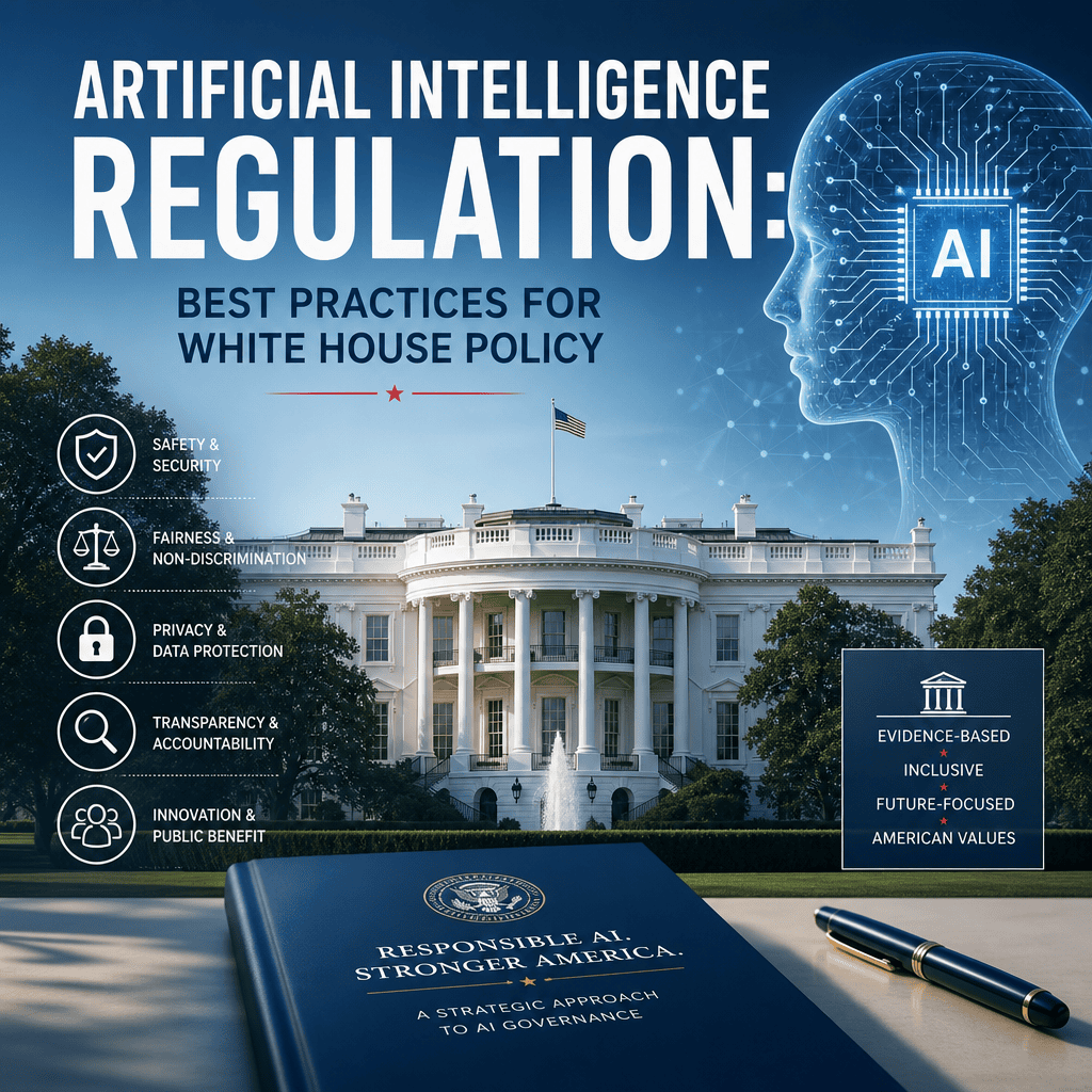 Illustration of Artificial Intelligence Regulation: Best Practices for White House Policy