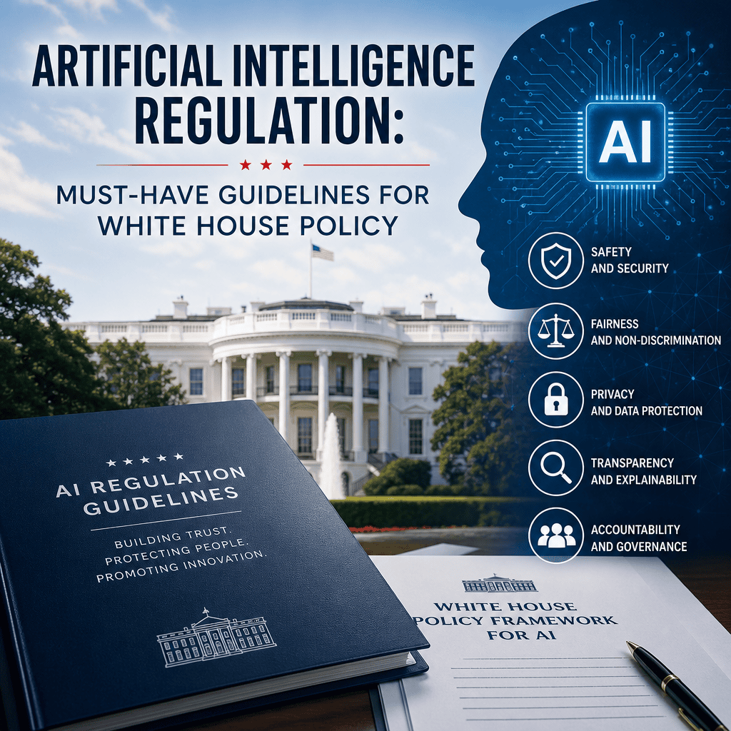 Illustration of Artificial Intelligence Regulation: Must-Have Guidelines for White House Policy