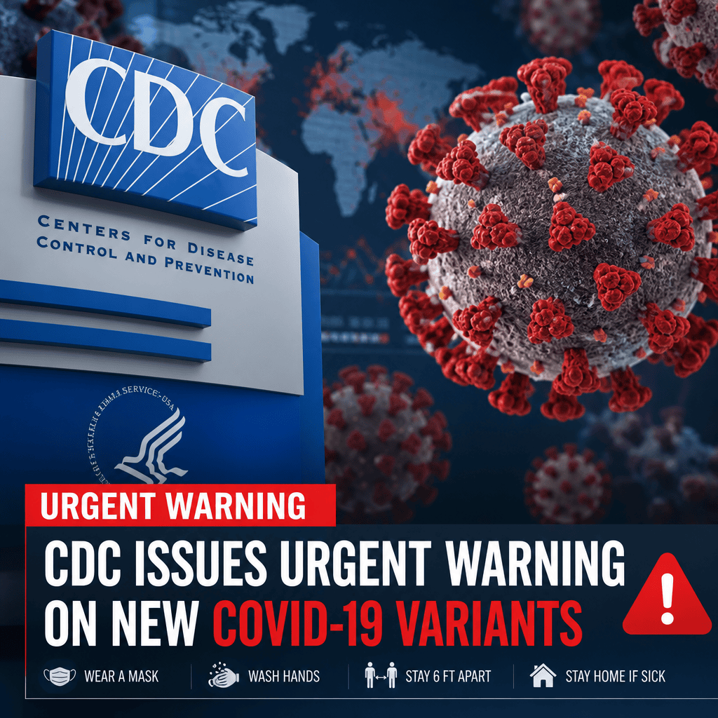Illustration of CDC Issues Urgent Warning on New COVID-19 Variants