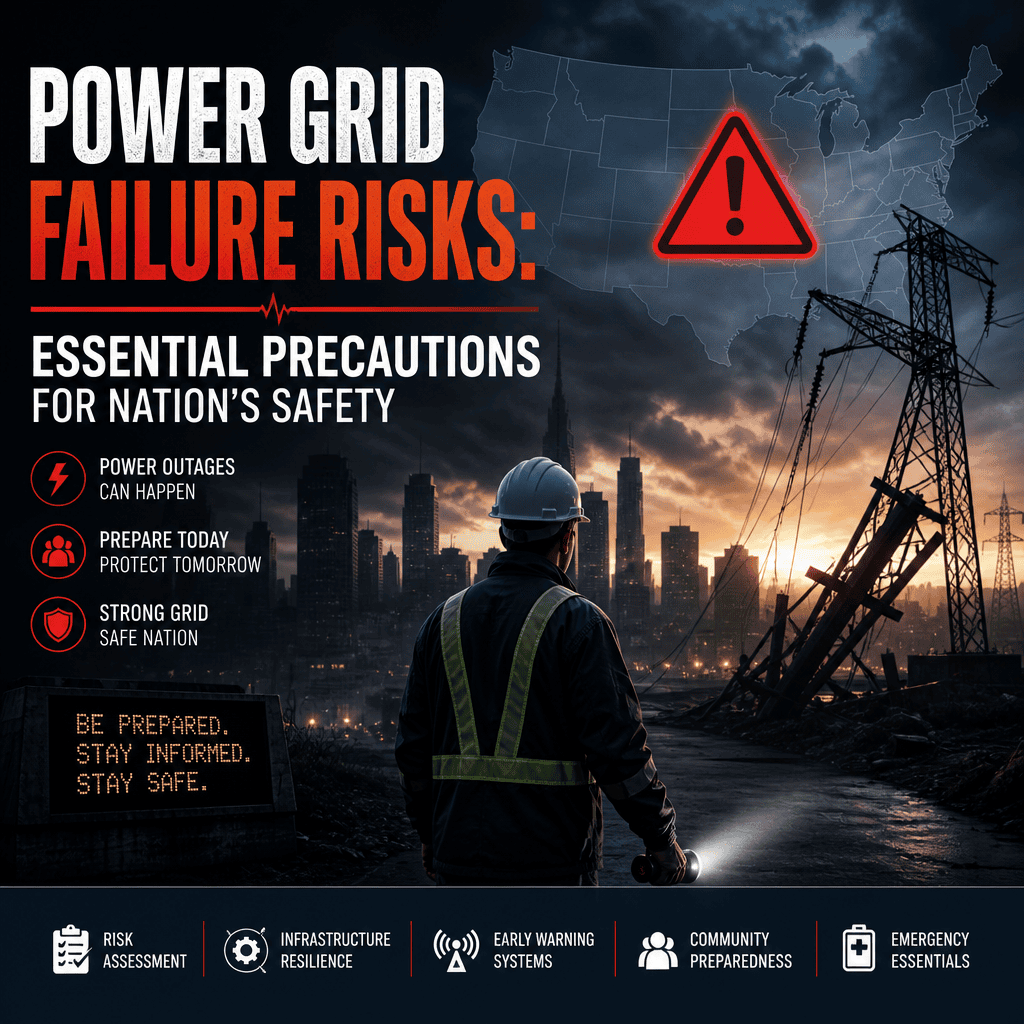 Illustration of Power Grid Failure Risks: Essential Precautions for Nation's Safety