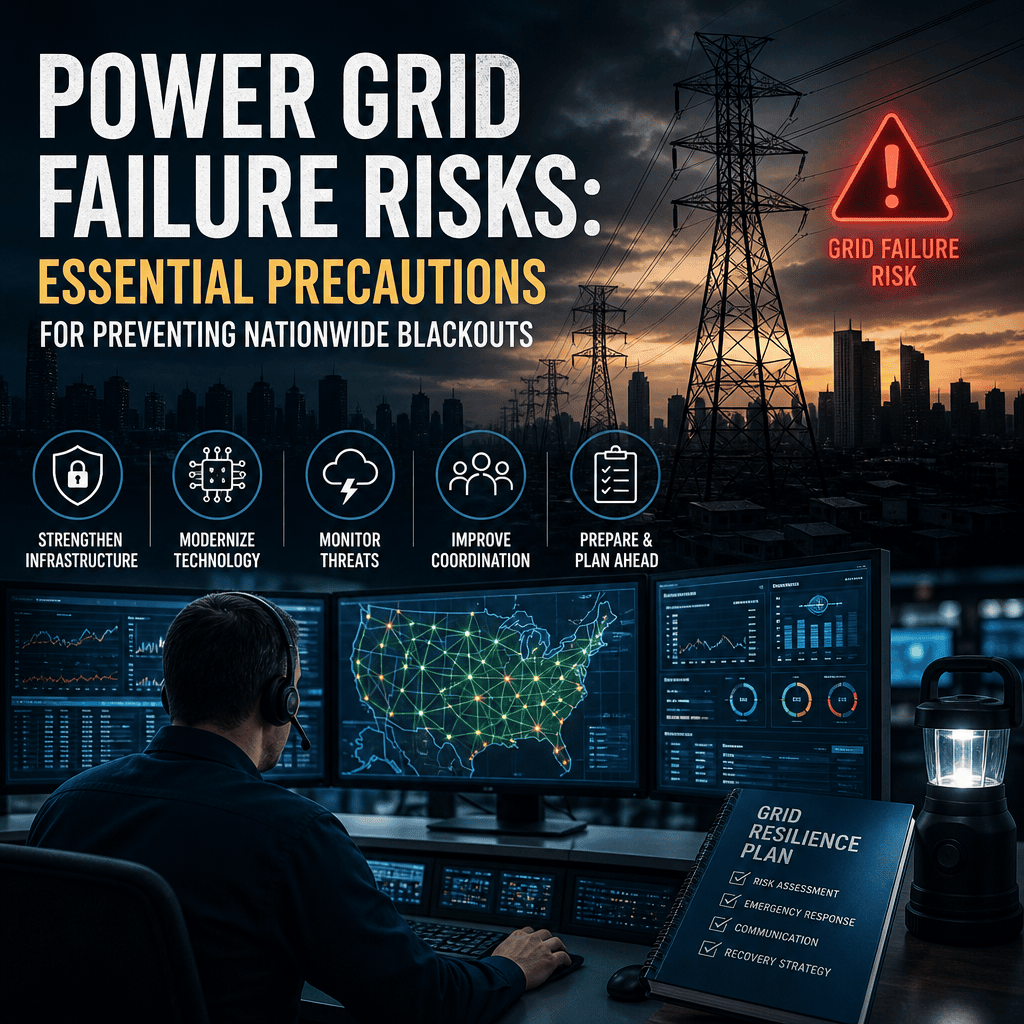 Illustration of Power Grid Failure Risks: Essential Precautions for Preventing Nationwide Blackouts