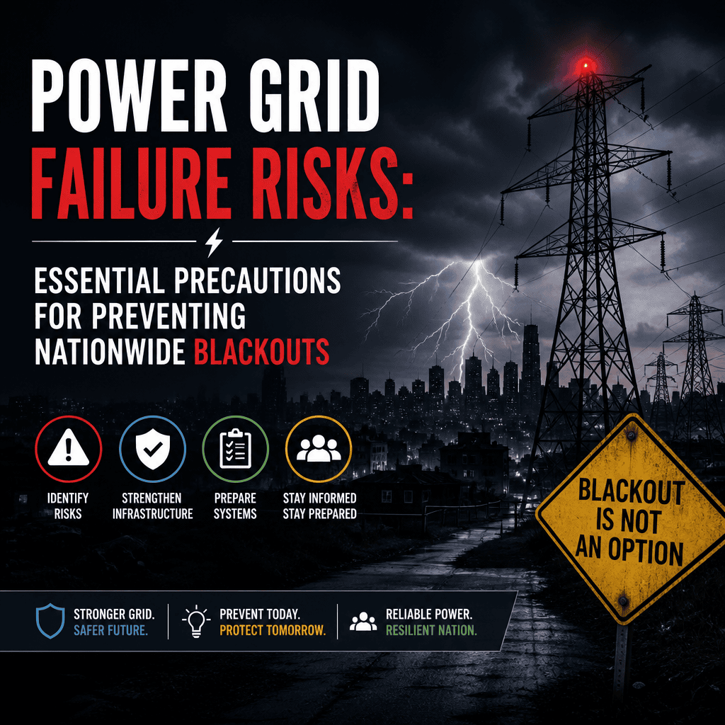 Illustration of Power Grid Failure Risks: Essential Precautions for Preventing Nationwide Blackouts